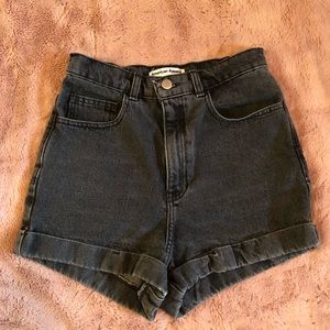 American apparel high waisted shorts denim 27